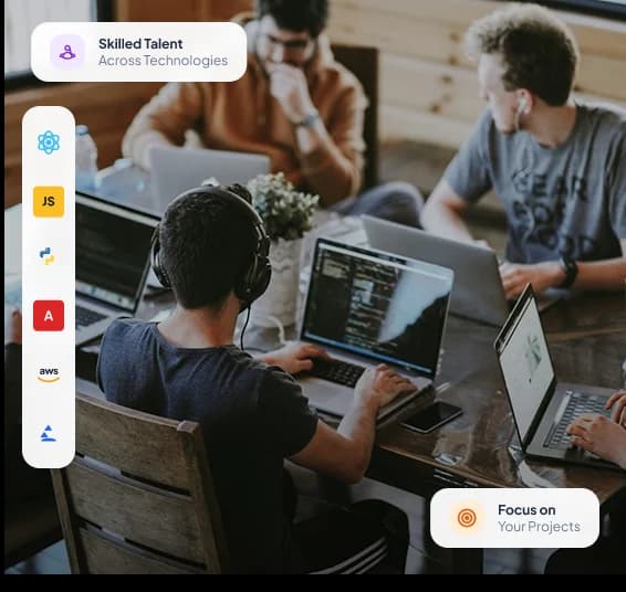 IT professionals working together